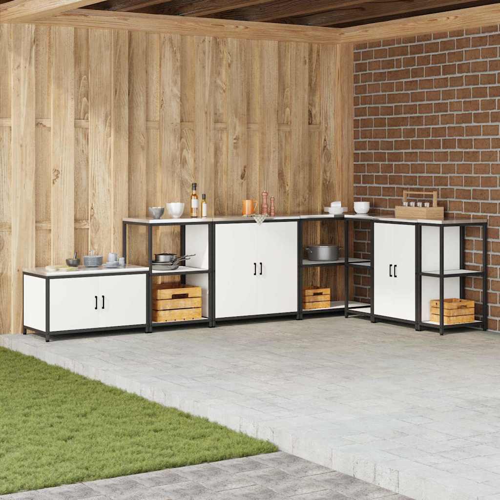 vidaXL Kitchen Storage HATTEM White 60 x 50 x 92 cm Steel