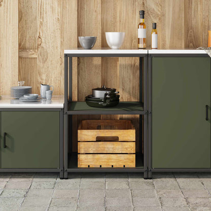 vidaXL Kitchen Storage HATTEM Olive Green 60 x 50 x 92 cm Steel