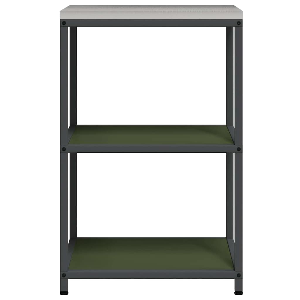 vidaXL Kitchen Storage HATTEM Olive Green 60 x 50 x 92 cm Steel