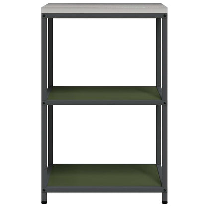 vidaXL Kitchen Storage HATTEM Olive Green 60 x 50 x 92 cm Steel