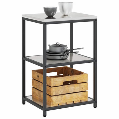vidaXL Kitchen Storage HATTEM Silver 60 x 50 x 92 cm Steel