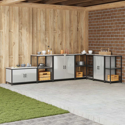 vidaXL Kitchen Storage HATTEM Silver 60 x 50 x 92 cm Steel