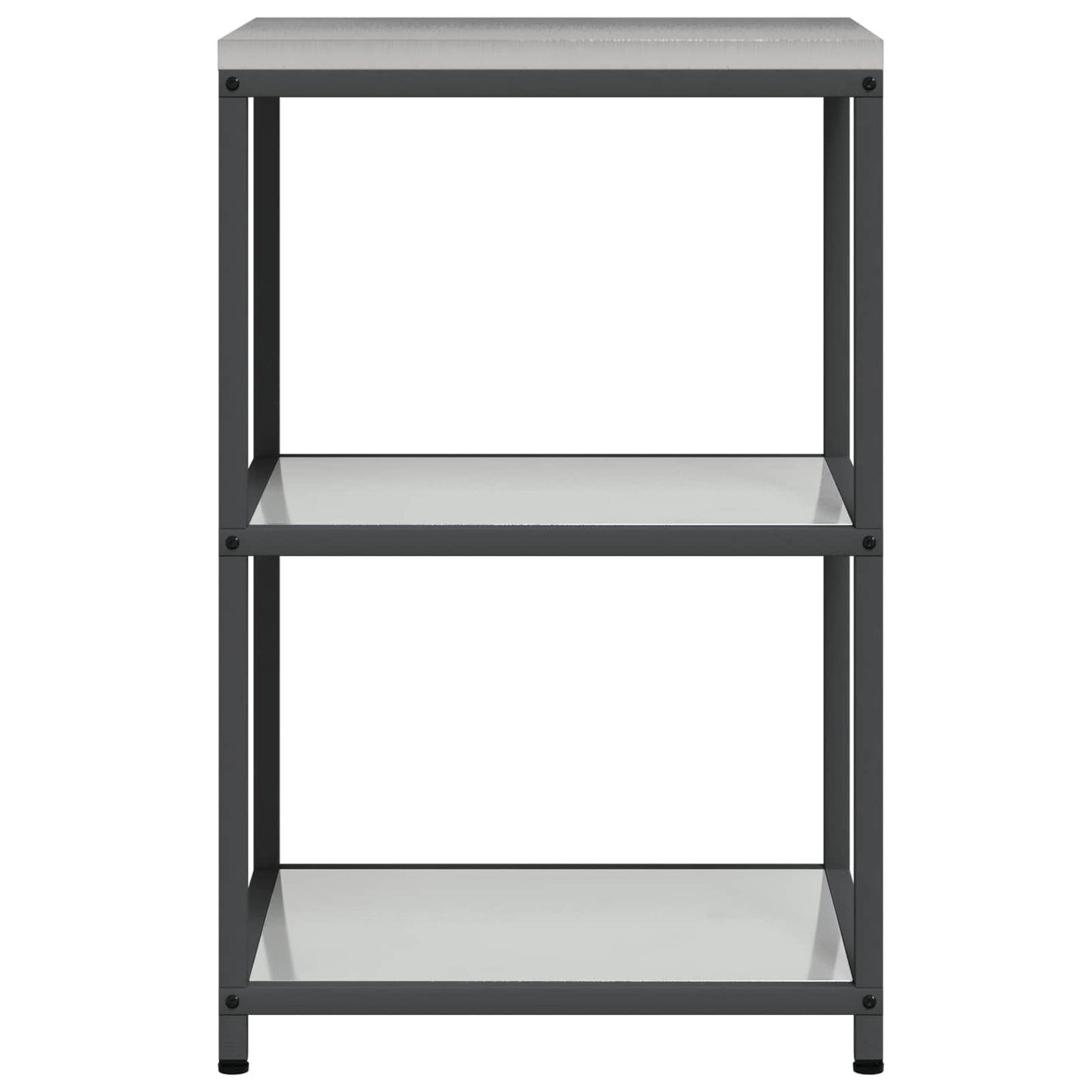 vidaXL Kitchen Storage HATTEM Silver 60 x 50 x 92 cm Steel