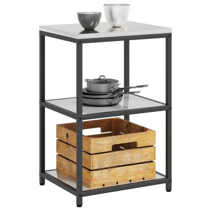 vidaXL Kitchen Storage HATTEM Silver 60 x 50 x 92 cm Steel