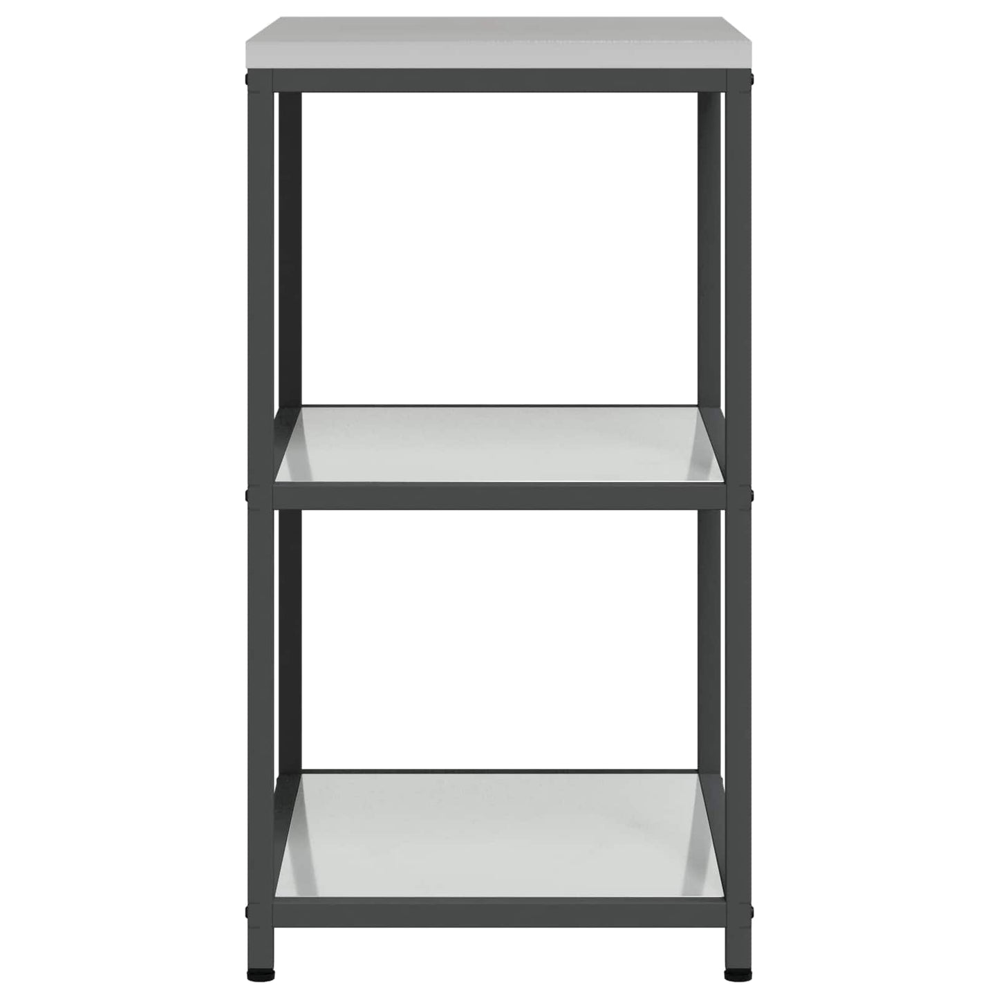 vidaXL Kitchen Storage HATTEM Silver 60 x 50 x 92 cm Steel