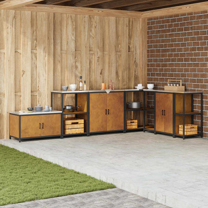 vidaXL Kitchen Storage HATTEM Rusty 60 x 50 x 92 cm Steel