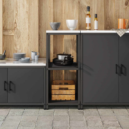 vidaXL Kitchen Storage HATTEM Black 40 x 50 x 92 cm Steel