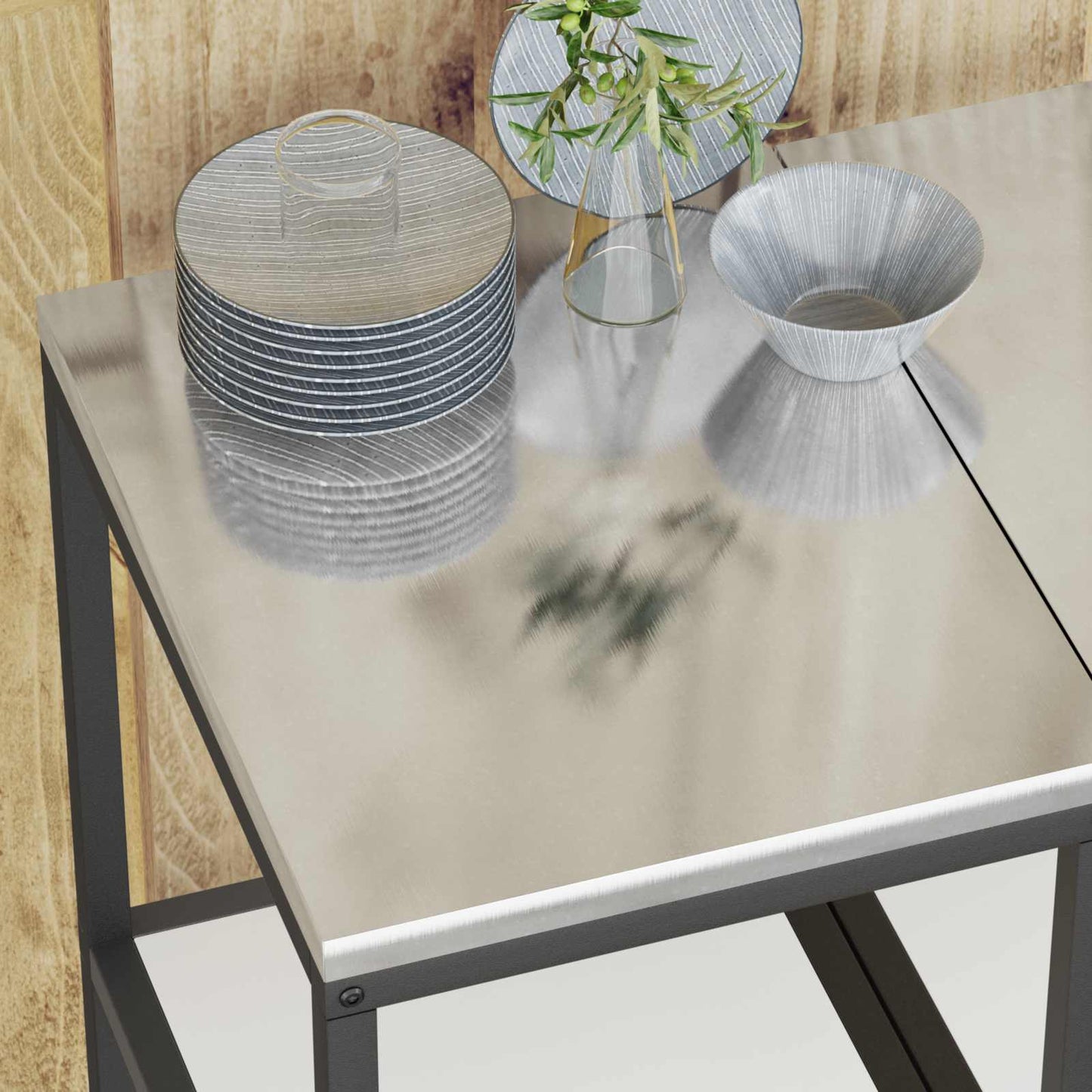 vidaXL Kitchen Storage HATTEM White 40 x 50 x 92 cm Steel