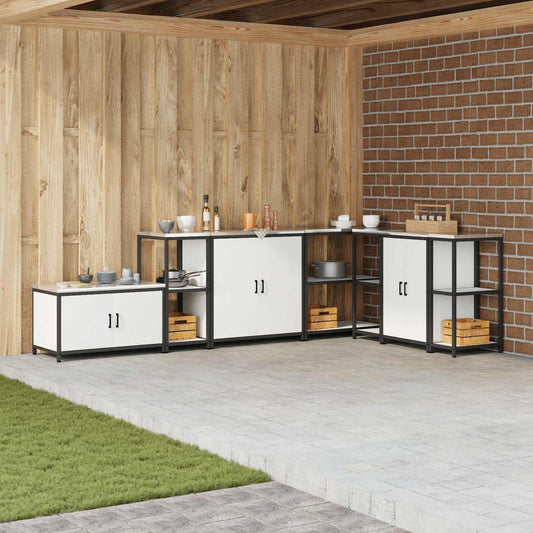vidaXL Kitchen Storage HATTEM White 40 x 50 x 92 cm Steel