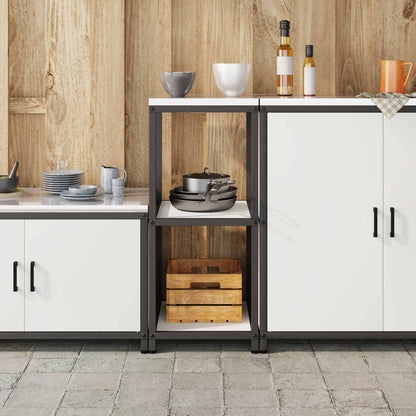 vidaXL Kitchen Storage HATTEM White 40 x 50 x 92 cm Steel