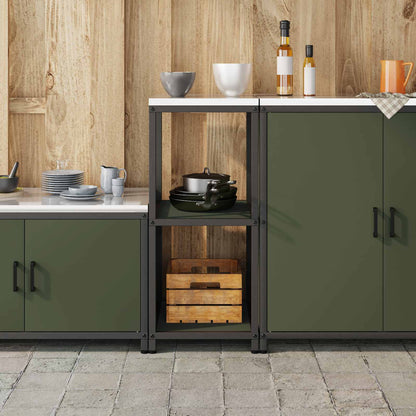 vidaXL Kitchen Storage HATTEM Olive Green 40 x 50 x 92 cm Steel