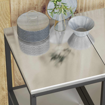 vidaXL Kitchen Storage HATTEM Silver 40 x 50 x 92 cm Steel
