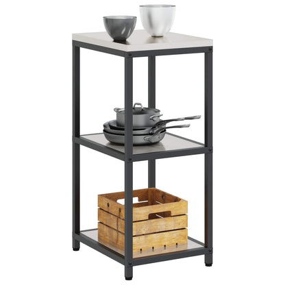 vidaXL Kitchen Storage HATTEM Silver 40 x 50 x 92 cm Steel