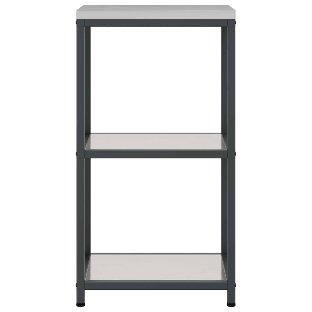 vidaXL Kitchen Storage HATTEM Silver 40 x 50 x 92 cm Steel