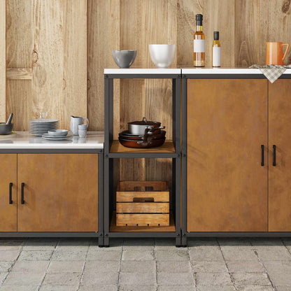 vidaXL Kitchen Storage HATTEM Rusty 40 x 50 x 92 cm Steel