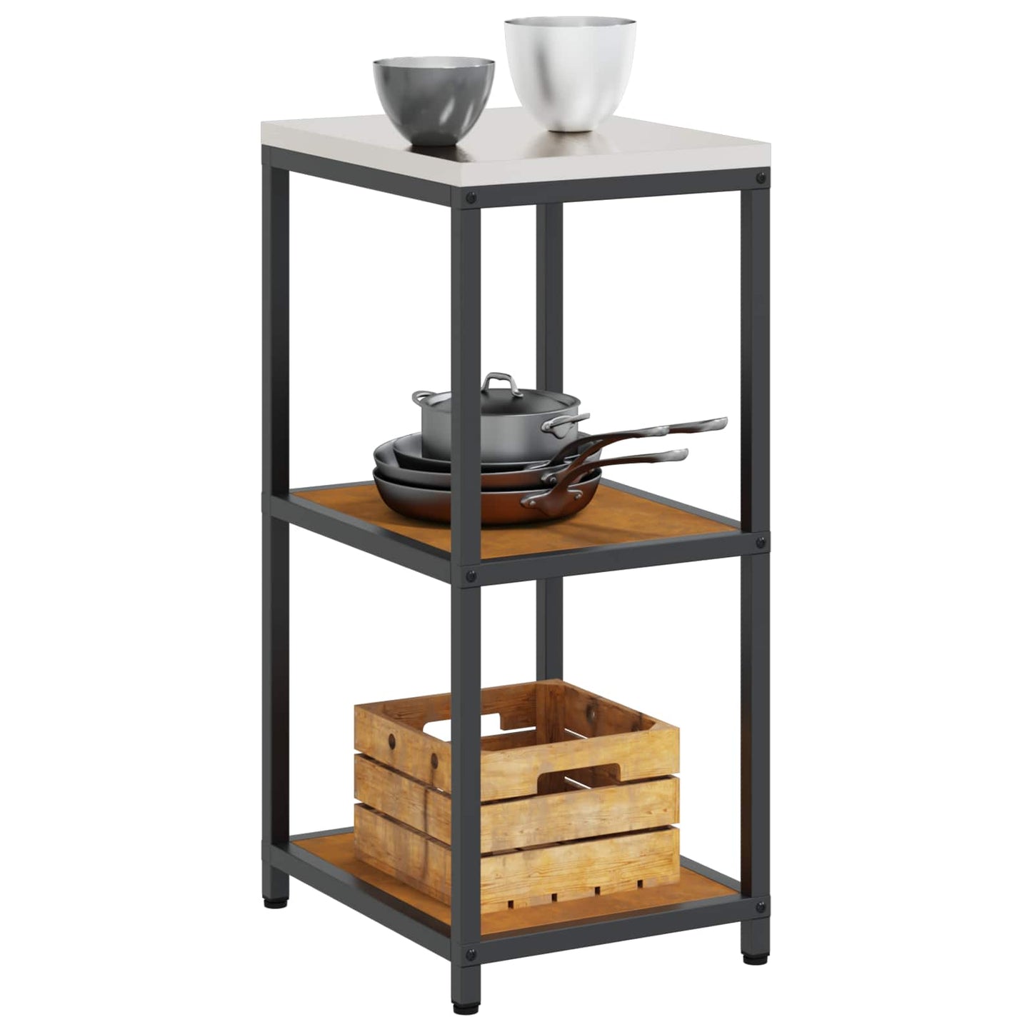 vidaXL Kitchen Storage HATTEM Rusty 40 x 50 x 92 cm Steel