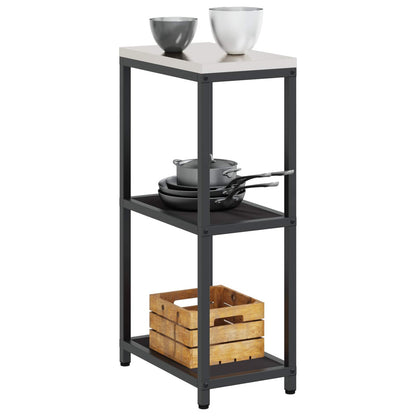 vidaXL Kitchen Storage HATTEM Black 30 x 50 x 92 cm Steel