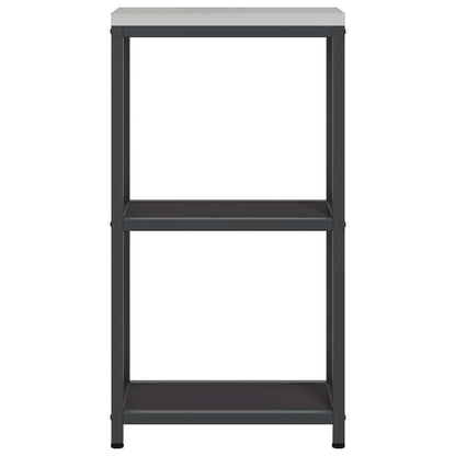vidaXL Kitchen Storage HATTEM Black 30 x 50 x 92 cm Steel