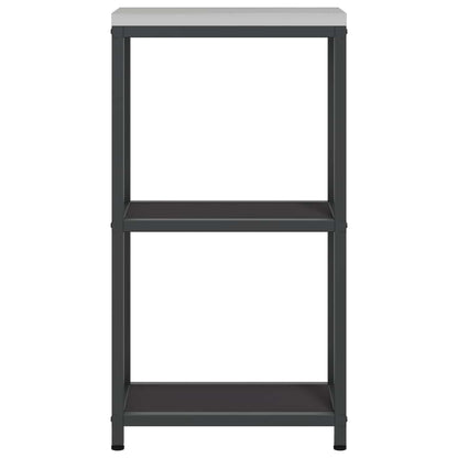 vidaXL Kitchen Storage HATTEM Black 30 x 50 x 92 cm Steel