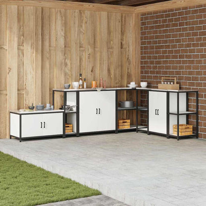 vidaXL Kitchen Storage HATTEM White 30 x 50 x 92 cm Steel