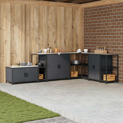 vidaXL Kitchen Storage HATTEM Anthracite 30 x 50 x 92 cm Steel
