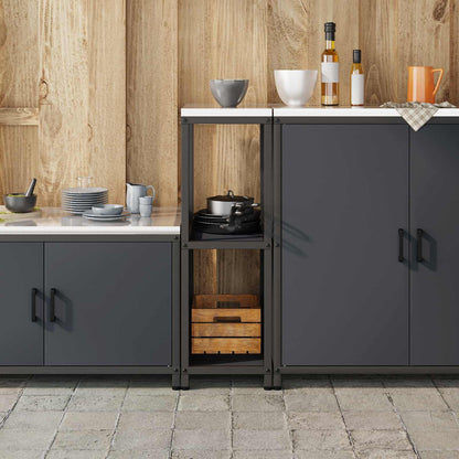 vidaXL Kitchen Storage HATTEM Anthracite 30 x 50 x 92 cm Steel