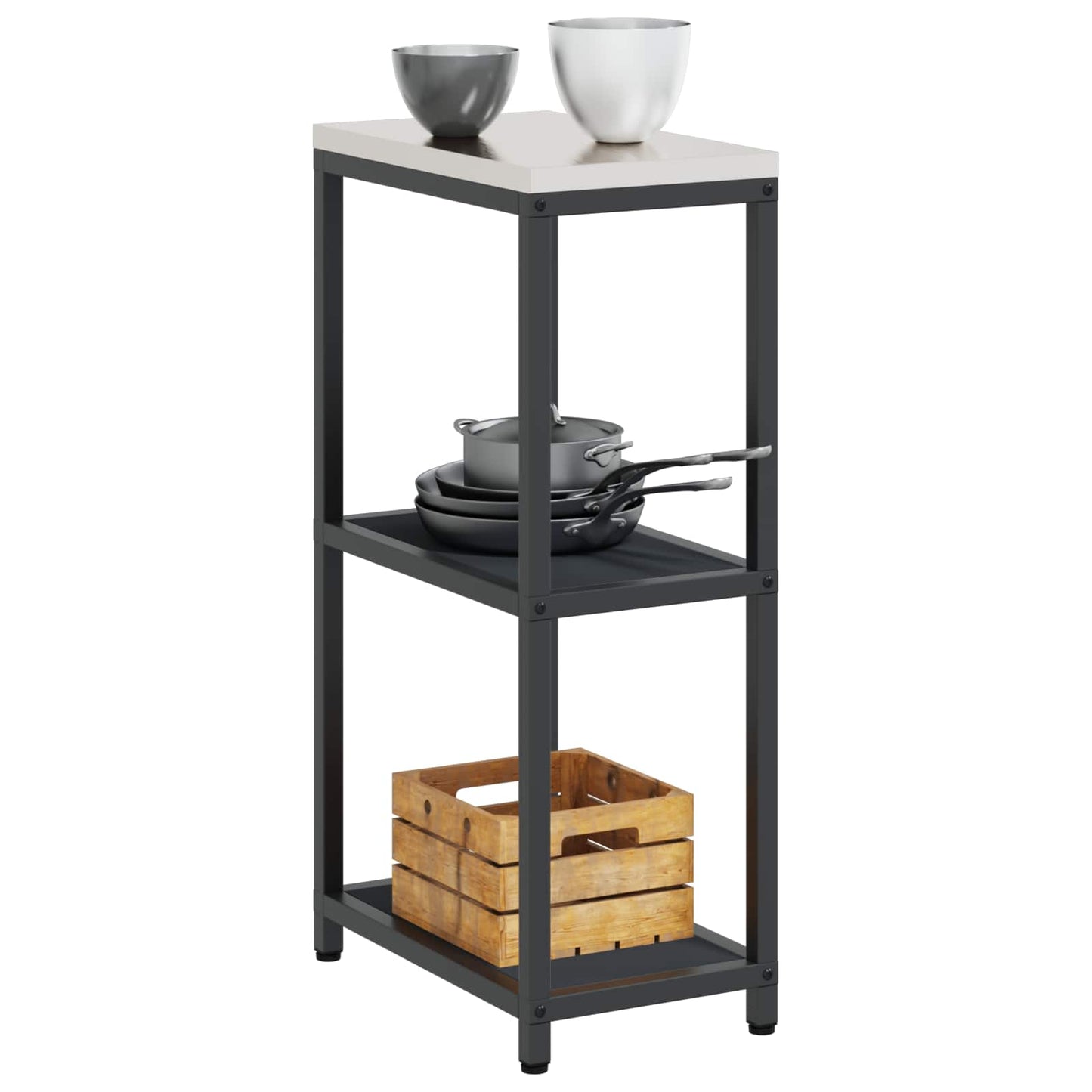 vidaXL Kitchen Storage HATTEM Anthracite 30 x 50 x 92 cm Steel