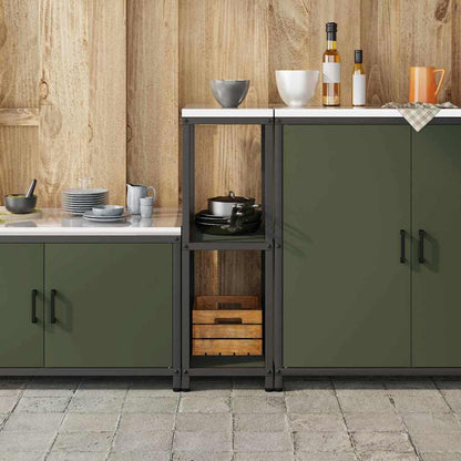 vidaXL Kitchen Storage HATTEM Olive Green 30 x 50 x 92 cm Steel