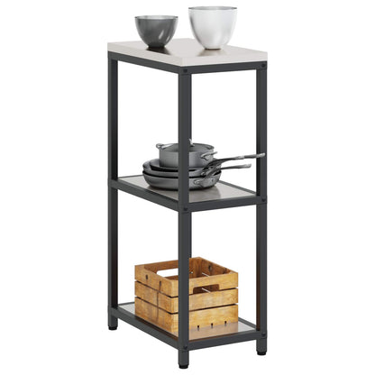 vidaXL Kitchen Storage HATTEM Silver 30 x 50 x 92 cm Steel
