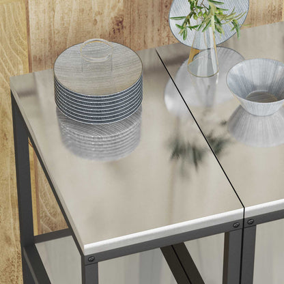 vidaXL Kitchen Storage HATTEM Silver 30 x 50 x 92 cm Steel