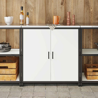 vidaXL Kitchen Storage HATTEM White 90 x 50 x 92 cm Steel