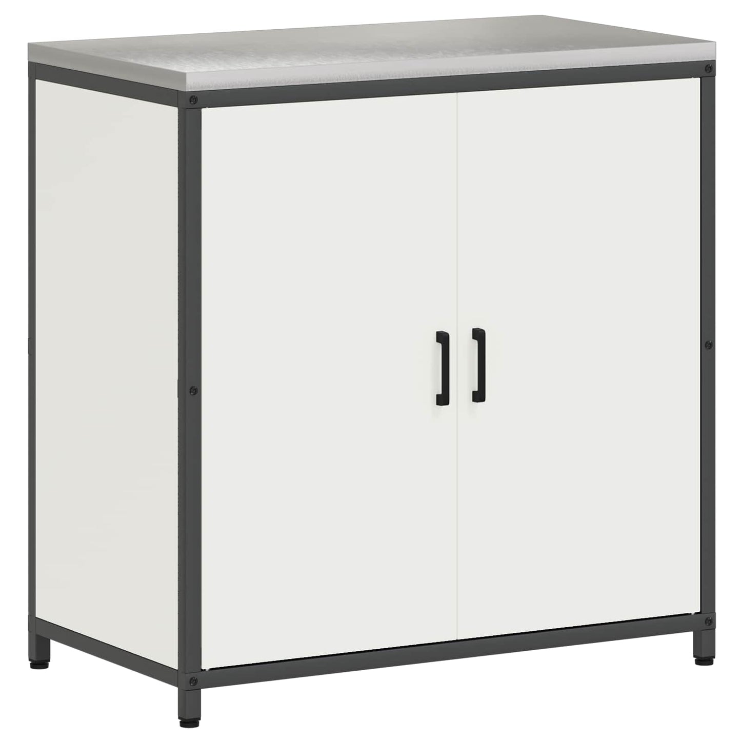vidaXL Kitchen Storage HATTEM White 90 x 50 x 92 cm Steel