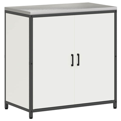 vidaXL Kitchen Storage HATTEM White 90 x 50 x 92 cm Steel