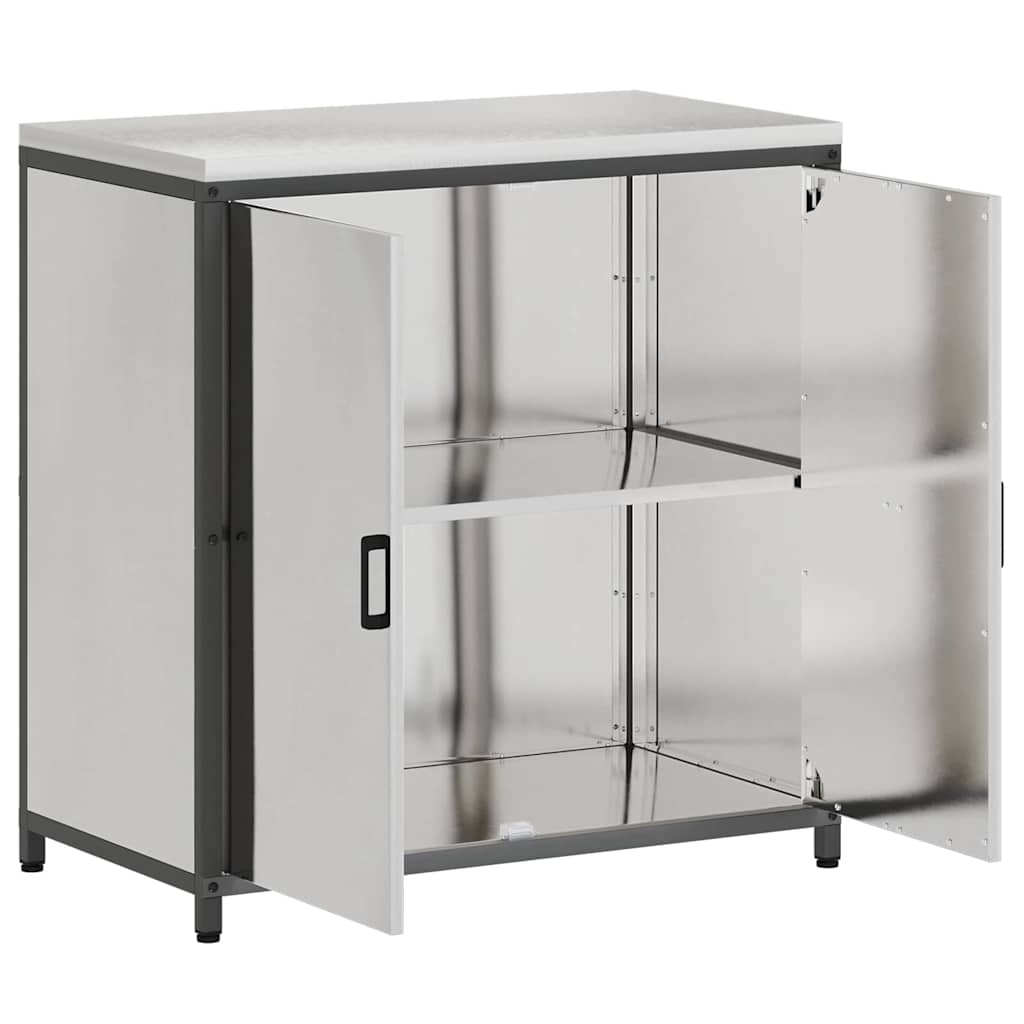 vidaXL Kitchen Storage HATTEM Silver 90 x 50 x 92 cm Steel