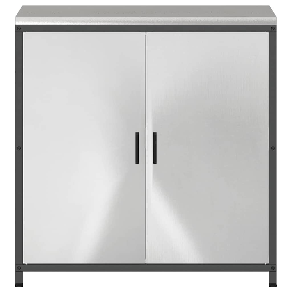 vidaXL Kitchen Storage HATTEM Silver 90 x 50 x 92 cm Steel