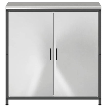 vidaXL Kitchen Storage HATTEM Silver 90 x 50 x 92 cm Steel