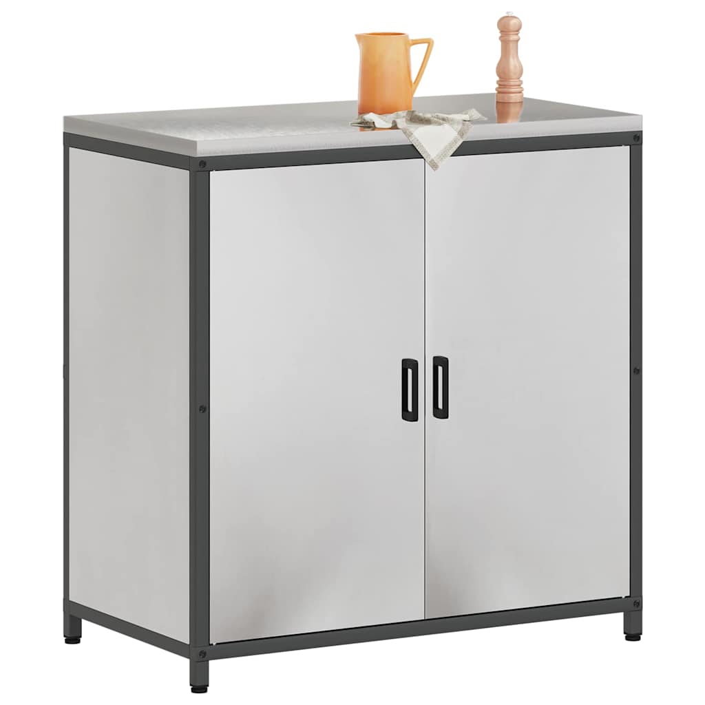 vidaXL Kitchen Storage HATTEM Silver 90 x 50 x 92 cm Steel