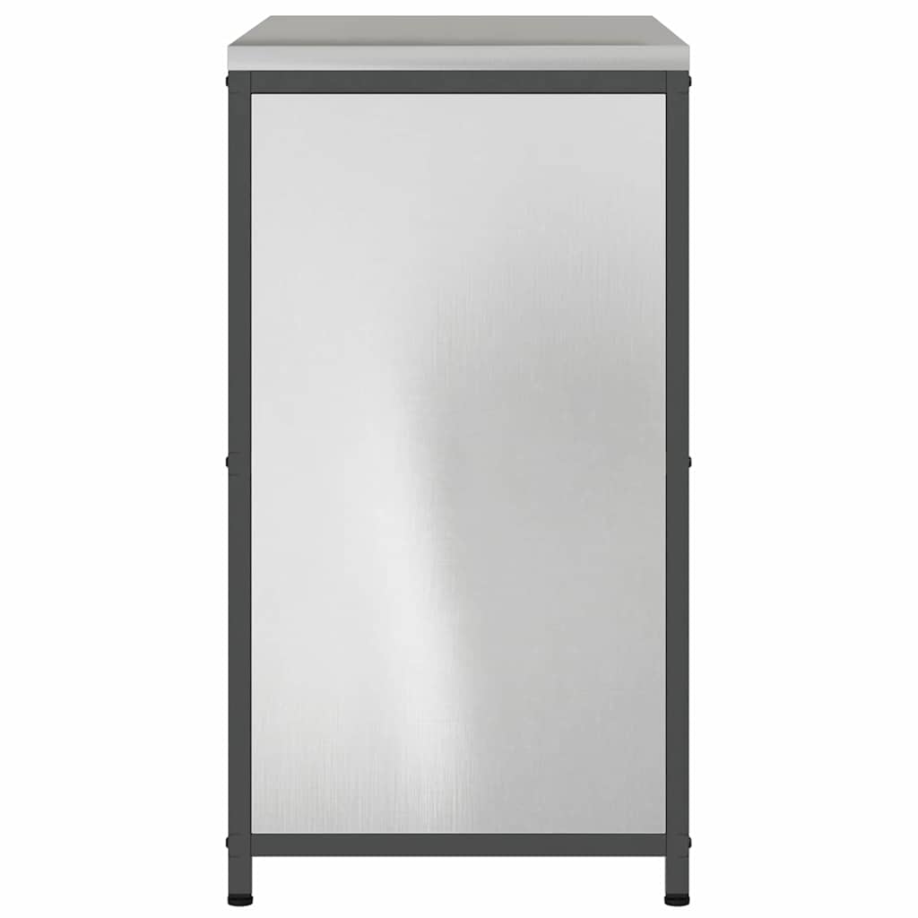 vidaXL Kitchen Storage HATTEM Silver 90 x 50 x 92 cm Steel