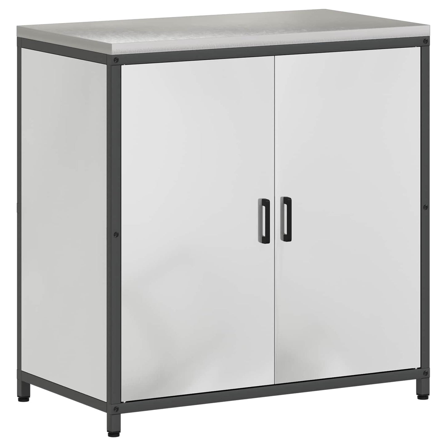 vidaXL Kitchen Storage HATTEM Silver 90 x 50 x 92 cm Steel