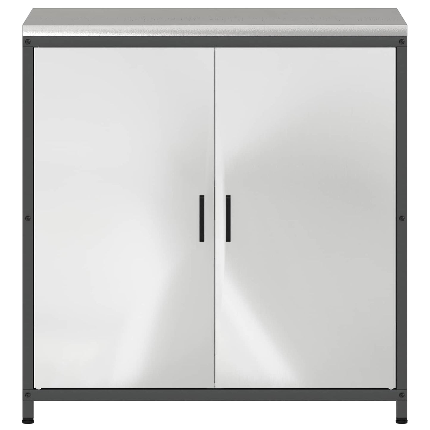 vidaXL Kitchen Storage HATTEM Silver 90 x 50 x 92 cm Steel