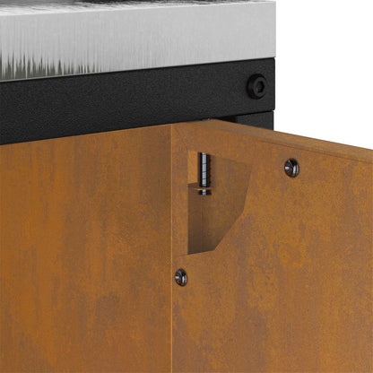 vidaXL Kitchen Storage HATTEM Rusty 90 x 50 x 92 cm Steel