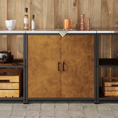 vidaXL Kitchen Storage HATTEM Rusty 90 x 50 x 92 cm Steel