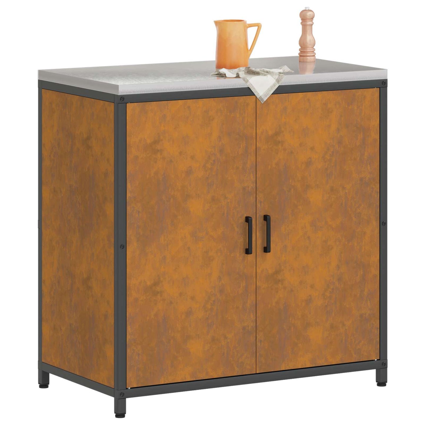 vidaXL Kitchen Storage HATTEM Rusty 90 x 50 x 92 cm Steel