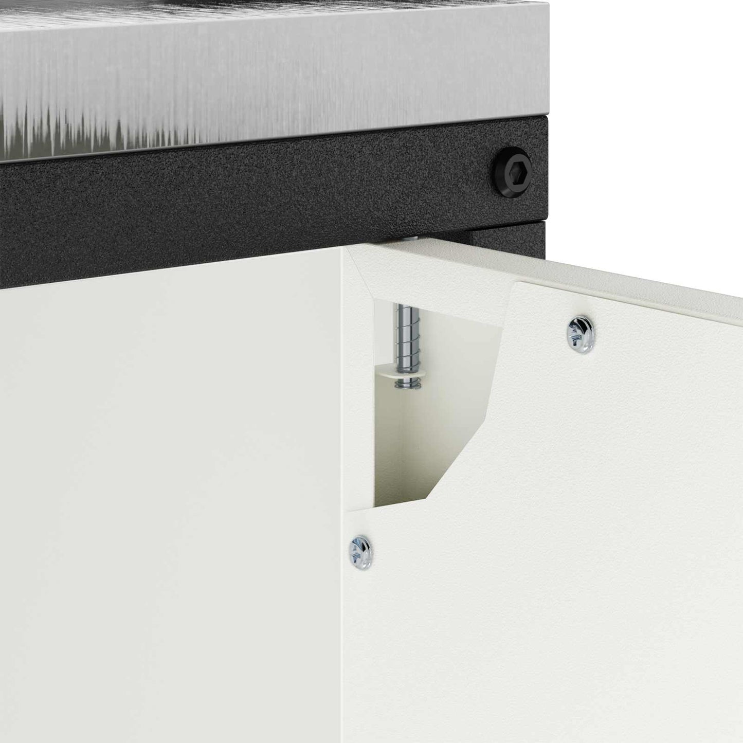 vidaXL Kitchen Storage with Shelf White 60 x 50 x 92 cm Steel