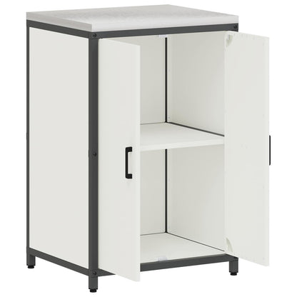 vidaXL Kitchen Storage with Shelf White 60 x 50 x 92 cm Steel