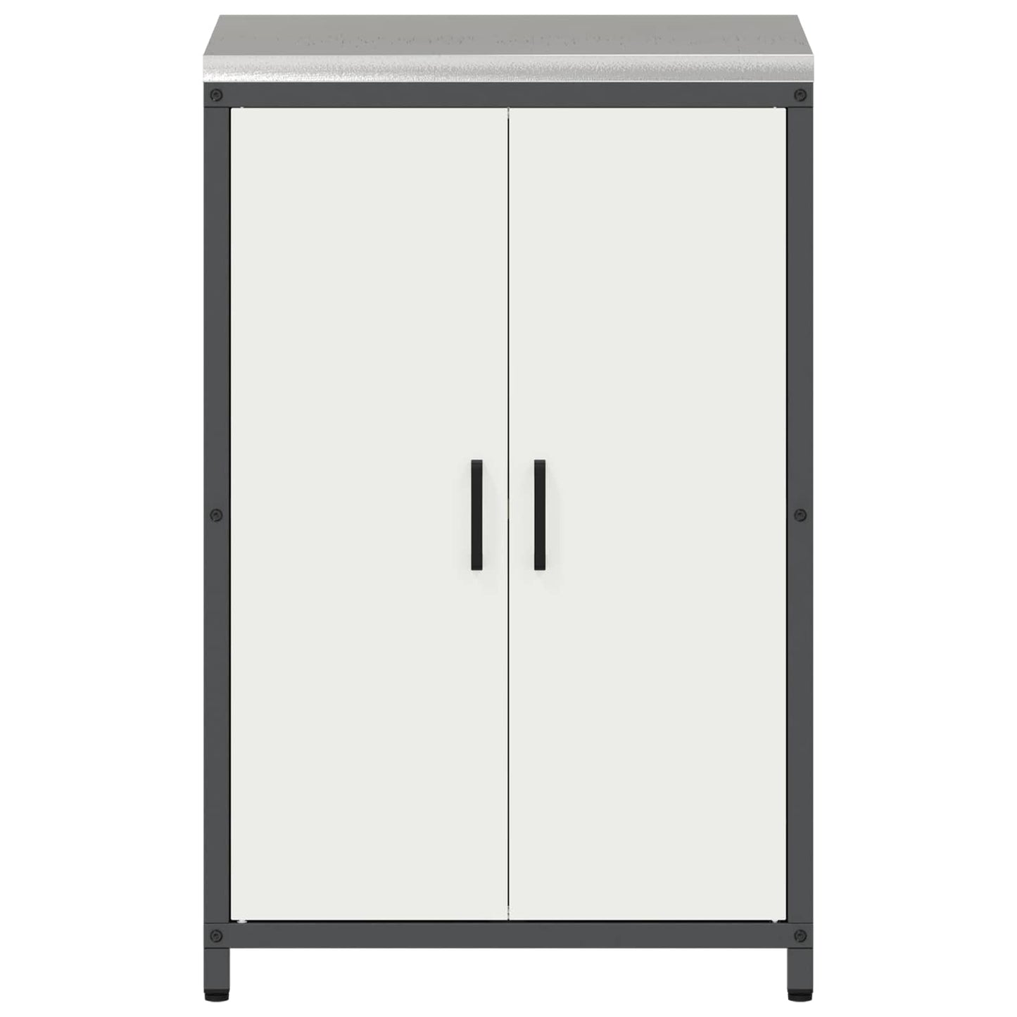vidaXL Kitchen Storage with Shelf White 60 x 50 x 92 cm Steel