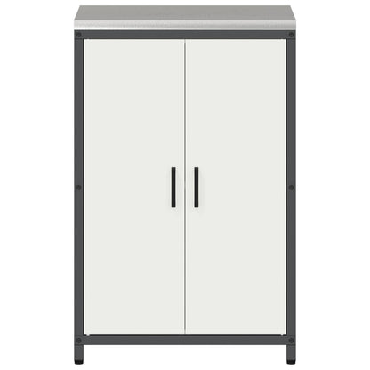 vidaXL Kitchen Storage with Shelf White 60 x 50 x 92 cm Steel