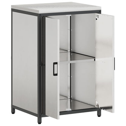 vidaXL Kitchen Storage HATTEM Silver 60 x 50 x 92 cm Steel