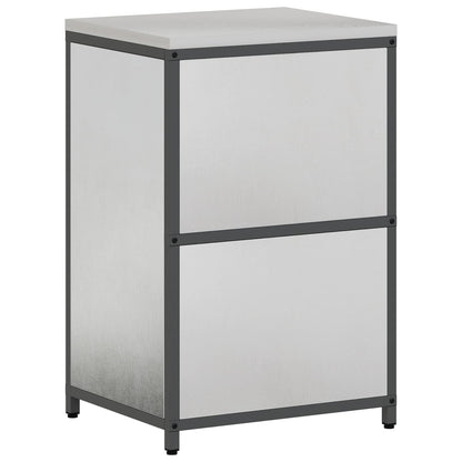vidaXL Kitchen Storage HATTEM Silver 60 x 50 x 92 cm Steel