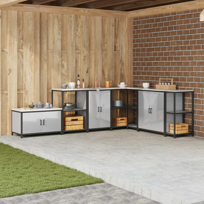 vidaXL Kitchen Storage HATTEM Silver 60 x 50 x 92 cm Steel